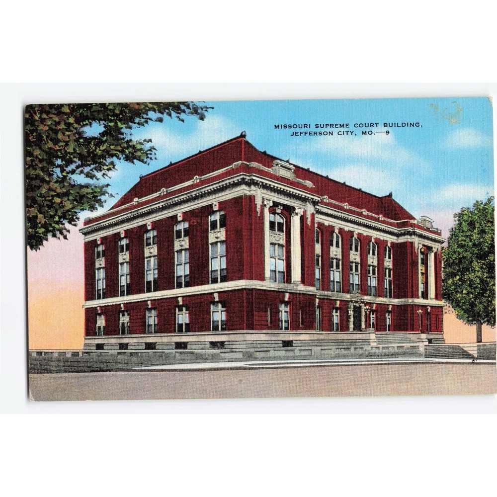 Missouri Supreme Court Building Jefferson City MO Vintage Linen Postcard 9